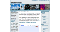 Desktop Screenshot of linguistics.utoronto.ca