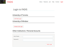 Tablet Screenshot of fadis.library.utoronto.ca