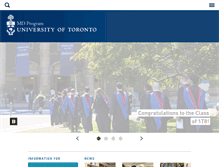 Tablet Screenshot of md.utoronto.ca