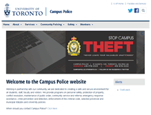 Tablet Screenshot of campuspolice.utoronto.ca