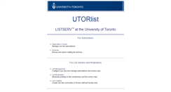 Desktop Screenshot of listserv.utoronto.ca