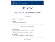 Tablet Screenshot of listserv.utoronto.ca