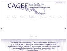 Tablet Screenshot of cagef.utoronto.ca