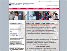 Tablet Screenshot of forensics.utoronto.ca