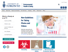 Tablet Screenshot of ehs.utoronto.ca