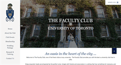 Desktop Screenshot of facultyclub.utoronto.ca
