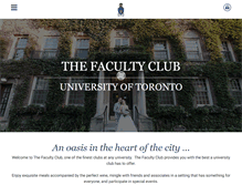 Tablet Screenshot of facultyclub.utoronto.ca