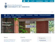 Tablet Screenshot of environment.utoronto.ca