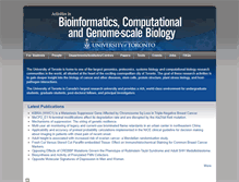 Tablet Screenshot of bioinformatics.utoronto.ca