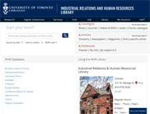 Tablet Screenshot of cirhr.library.utoronto.ca