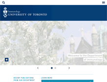 Tablet Screenshot of immunology.utoronto.ca
