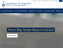 Tablet Screenshot of ischool.utoronto.ca