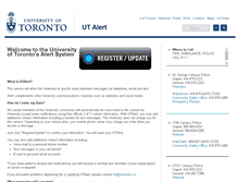 Tablet Screenshot of alert.utoronto.ca