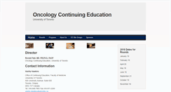 Desktop Screenshot of oncologyce.utoronto.ca
