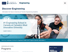 Tablet Screenshot of discover.engineering.utoronto.ca