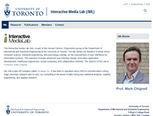 Tablet Screenshot of imedia.mie.utoronto.ca