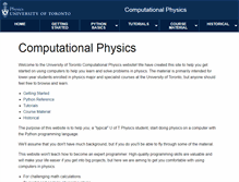 Tablet Screenshot of compwiki.physics.utoronto.ca