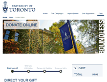 Tablet Screenshot of donate.utoronto.ca