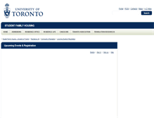 Tablet Screenshot of events.studentfamilyhousing.utoronto.ca