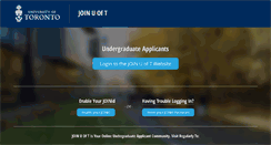Desktop Screenshot of join.utoronto.ca