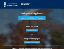 Tablet Screenshot of join.utoronto.ca