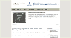 Desktop Screenshot of biophotonics.utoronto.ca