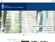 Tablet Screenshot of deptmedicine.utoronto.ca