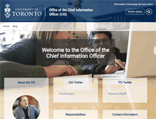 Tablet Screenshot of cio.utoronto.ca