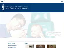 Tablet Screenshot of otolaryngology.utoronto.ca
