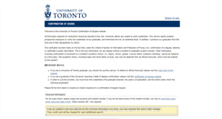 Desktop Screenshot of degreeconfirmation.utoronto.ca