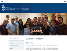 Tablet Screenshot of anatomy.utoronto.ca