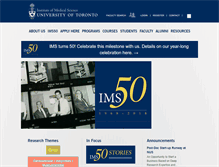 Tablet Screenshot of ims.utoronto.ca