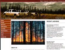 Tablet Screenshot of firelab.forestry.utoronto.ca